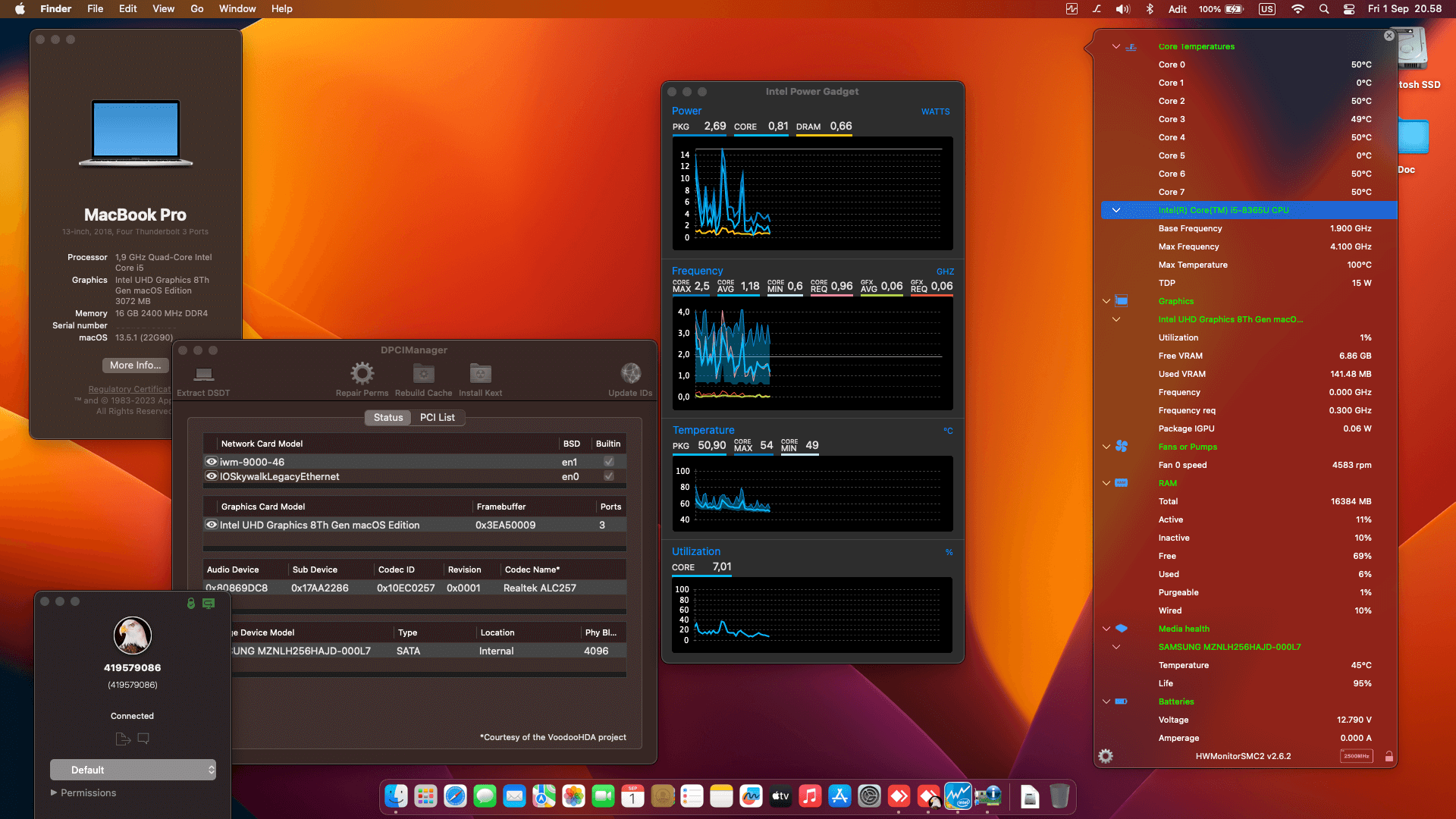 Lenovo Thinkpad X390 Touchscreen [WhiskeyLake   Intel UHD 620 + I2C]   OpenCore 1